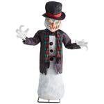 Giant 6.5-Ft Animatronic Snarling Snowman Statue