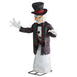 Giant 6.5-Ft Animatronic Snarling Snowman Statue