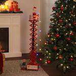 Giant Animated Christmas Light-Hanging Santa Claus Scissor Lift