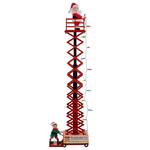 Giant Animated Christmas Light-Hanging Santa Claus Scissor Lift