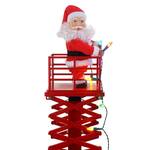 Giant Animated Christmas Light-Hanging Santa Claus Scissor Lift