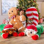 Giant Candy Cane Plush Body Pillow