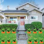 Giant Carrot Top Yard Stake Easter Decorations