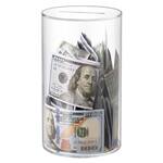 Giant Clear Piggy Bank Cylinder - Break to Open