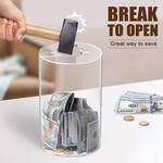 Giant Clear Piggy Bank Cylinder - Break to Open