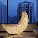 Giant Crescent Moon Floor Lamp / Lounge Chair / Photo Prop