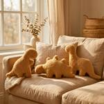 Giant Dinosaur Chicken Nugget Throw Pillows