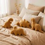 Giant Dinosaur Chicken Nugget Throw Pillows