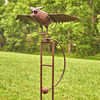 Giant Flapping Wings Owl Garden Stake /  Kinetic Metal Sculpture