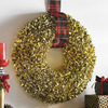 Giant Gold Bow Wreath -  Covered Entirely With Gift Wrap Bows