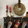 Giant Gold Bow Wreath -  Covered Entirely With Gift Wrap Bows