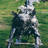 Giant Handmade Metal Wolf Sculpture