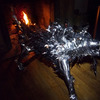 Giant Handmade Metal Wolf Sculpture