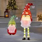 Giant Illuminated Holiday Yard Gnomes