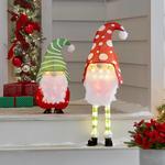 Giant Illuminated Holiday Yard Gnomes