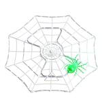 Giant Illuminated Spider Web With Animated Crawling Spider