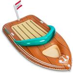 Giant Inflatable Boat Pool Float with Built-In Cooler