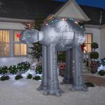 Giant Inflatable Star Wars AT-AT with Reindeer Antlers and Christmas Lights