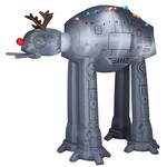 Giant Inflatable Star Wars AT-AT with Reindeer Antlers and Christmas Lights