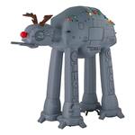 Giant Inflatable Star Wars AT-AT with Reindeer Antlers and Christmas Lights