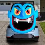 Giant Inflatable Vampire Head Trunk-or-Treat Car Decor