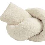 Giant Ivory Boucle Knot Floor Cushion - Can Be Tied or Untied
