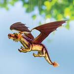 Giant Metal Flying Dragon Mobile - Kinetic Sculpture w/ 3-Ft Wingspan