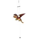 Giant Metal Flying Dragon Mobile - Kinetic Sculpture w/ 3-Ft Wingspan