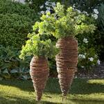 Giant Pre-Lit Rattan Carrot Decorations
