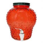 Giant Red Strawberry Glass Drink Dispenser
