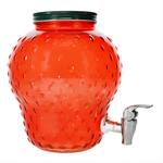 Giant Red Strawberry Glass Drink Dispenser