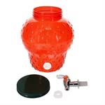 Giant Red Strawberry Glass Drink Dispenser