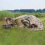 Giant Resting Ankylosaurus Dinosaur Statue