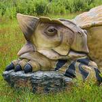 Giant Resting Ankylosaurus Dinosaur Statue