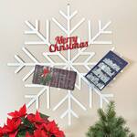 Giant Snowflake Christmas Card Holder Wall Art