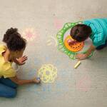 Giant Spirograph Outdoor - Creates Jumbo Sidewalk Chalk Spiral Designs