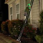 Gigantic 10 Ft Outdoor Animatronic Ladder-Climbing Zombie