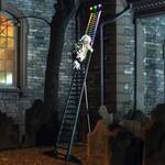 Gigantic 10 Ft Outdoor Animatronic Ladder-Climbing Zombie