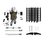 Gigantic 10 Ft Outdoor Animatronic Ladder-Climbing Zombie