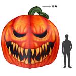 Gigantic 15-Ft Inflatable Evil Pumpkin Jack-O'-Lantern Decoration