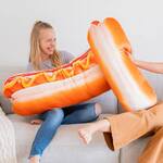 Gigantic 3D Hot Dog Throw Pillow