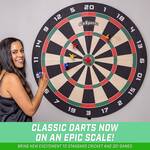 Gigantic 4-Ft Cork Dartboard with 12 Giant Matching Darts - 7X Larger!