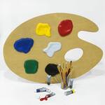 Gigantic 6-Ft Tall Artist's Paintbrush and Giant Paint Palette