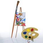 Gigantic 6-Ft Tall Artist's Paintbrush and Giant Paint Palette