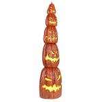Gigantic 8 Foot Illuminated Stack of Jack O' Lanterns
