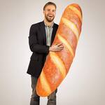 Gigantic French Baguette 3D Bread Pillow - 4-Ft Long!