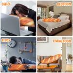Gigantic French Baguette 3D Bread Pillow - 4-Ft Long!