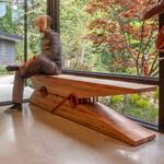 Gigantic Clothespin Bench