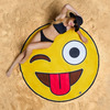 Gigantic Crazy Emoji Beach Blanket