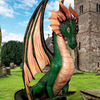 Gigantic Green Dragon Statue
